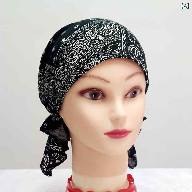 ターバン キャップ レディース 脳 手術後の 夏用 薄手 コットン スカーフ 帽子 ハゲ 頭用 化学 療法後..