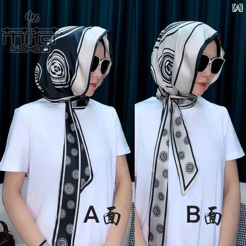 ターバン キャップ レディース 夏 日よけ新 スタイル 春夏 日焼け防止 サテン スカーフ 帽子 ターバン ..