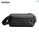 ウエストポーチ メンズ tomtoc チェスト バッグ ショルダーバッグ スイッチ 収納大容量 ウエスト メンズ ショルダー メッセンジャーバッグ T 21 S 1(4)