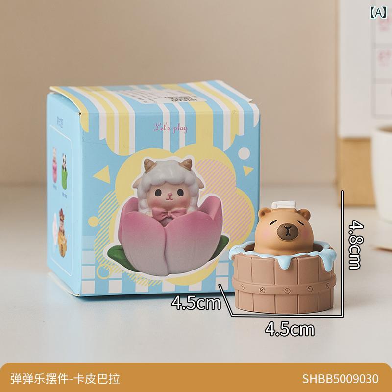 かわいい 飾り 雑貨 Capibara ワークステーション 減 圧 小さい 装飾品 仕事に 夢中 オフィス デスク トップの 気分を 安定 させる アーティファ...