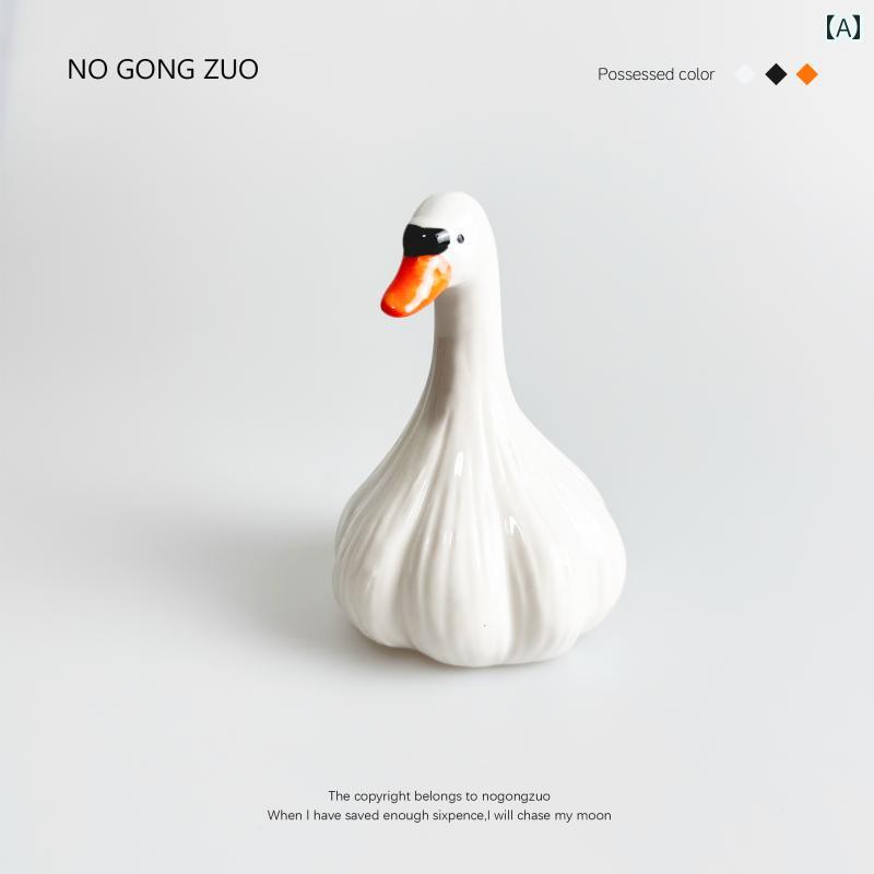 かわいい 飾り 雑貨 ニンニク アヒルを 食べる のは大した ことじゃない な 癒しの デスク トップ 装飾..