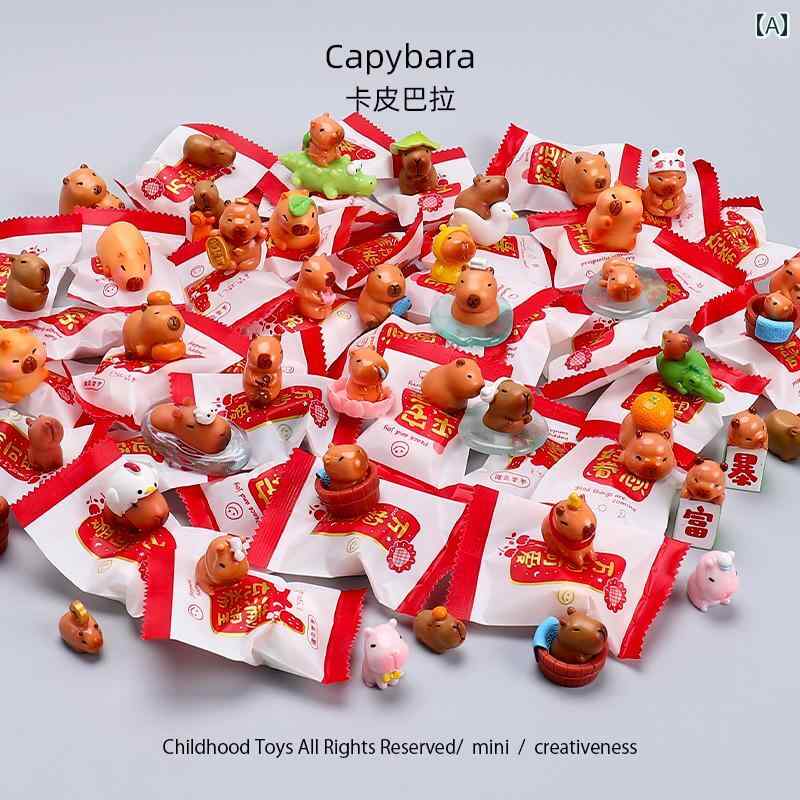 かわいい 飾り 雑貨 ミニ カピバラ ブラインド バッグ 人形 ボックス フィギュア かわいい 装飾品 女の子 おもちゃ 小さい ギフト