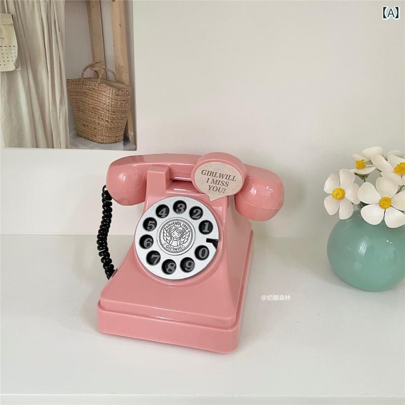 かわいい 飾り 雑貨 Ins スタイル 貯金 箱 電話 ピンク ガール ハート 飾り 写真 小道具 ルーム 装飾 誕生日 ギフト