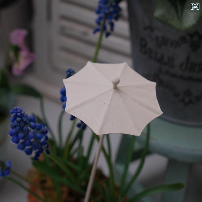 お庭 かわいい 飾り ガーデニング 鉄製の 小さい 傘の 花の 挿入 物 風車 庭の バルコニーの ガーデニングの 装飾品 装飾用の 草の(3)