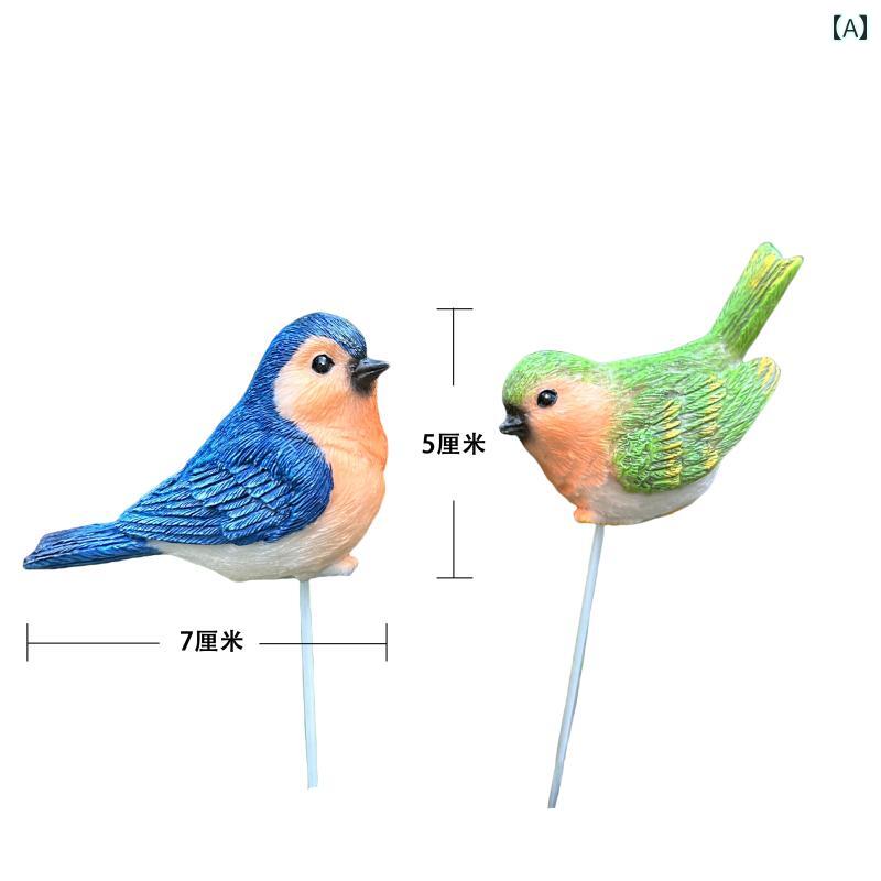 かわいい 飾り ガーデニング DIY 鳥の 花の 挿入 物 ウサギの 中庭の 庭の 植木鉢の 創造的な 装飾品 プラグ イン 樹脂の 装飾