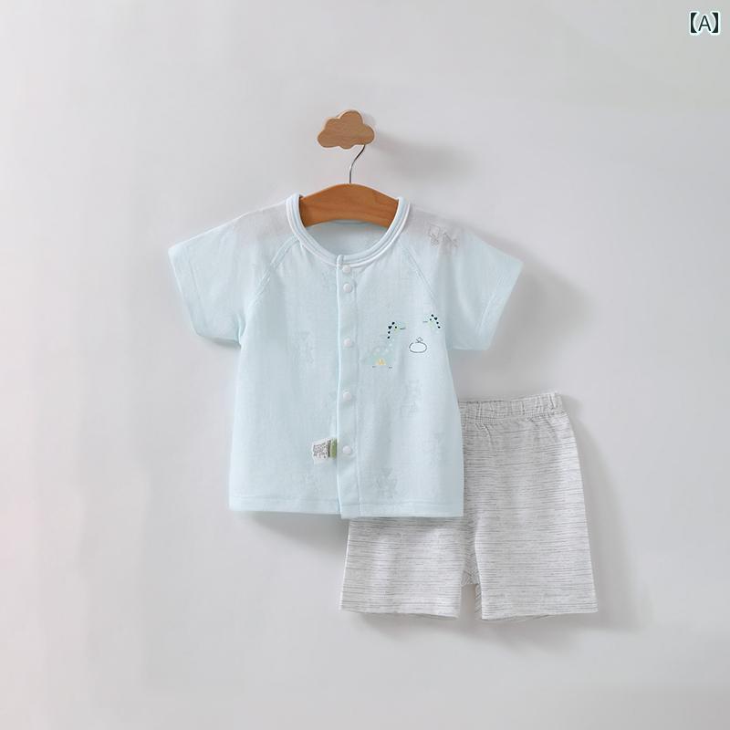 快適 ベビー服 半袖 富士 木工 工房 ベビー 下着 セット 半袖 パジャマ 家庭用 夏用 薄手 竹 繊維 服 ..