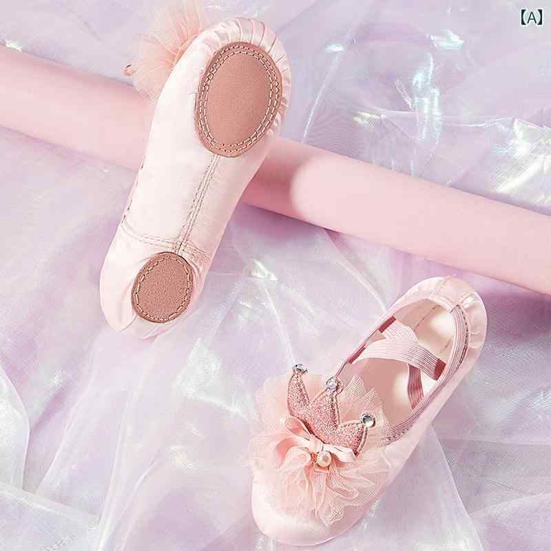 ダンスシューズ 子供用 バレエ ピンクの ダンス シューズ ソフト ソール 女の子 子供 練習用 バレエ 中国 猫 爪 幼児 秋