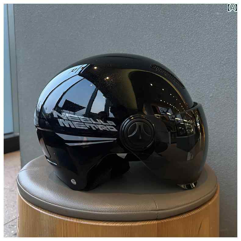 ヘルメット サイクリング 自転車 ダブルミラー 3 C 規格 認定 電気 自動車 ヘルメット ハーフ オートバイ バッテリー カー 日焼け防止 夏 男女兼用 クール