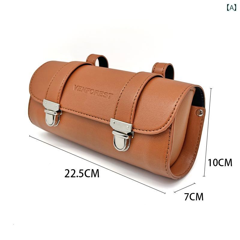 自転車 前かご バッグ レトロ 自転車 マウンテンバイク Dahang P 8 Xiaobu ユニバーサル レザー 防水 収納 バッグ ハンドル バー クロス