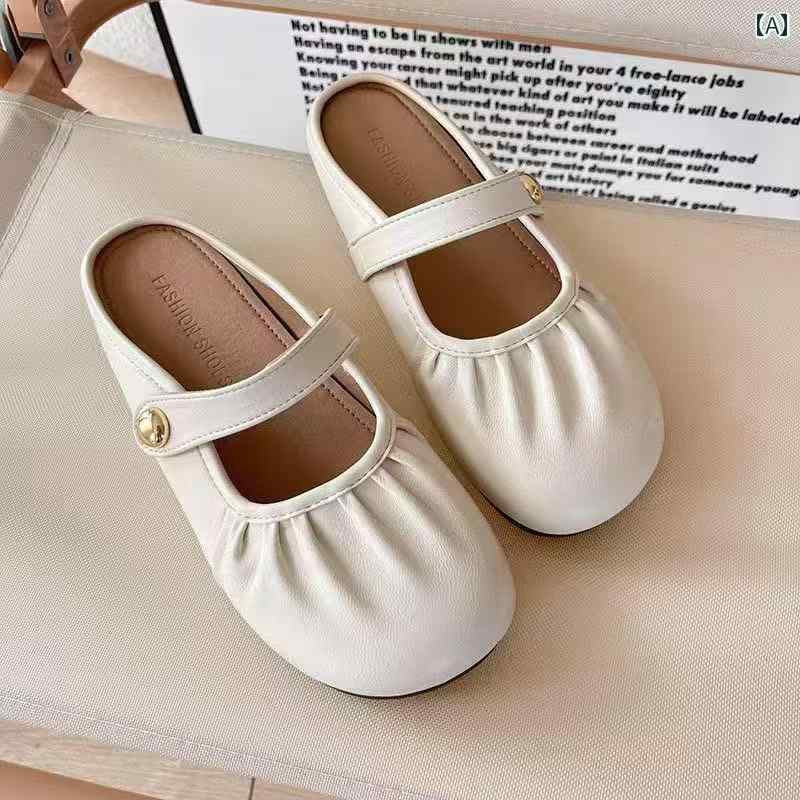 モカシン シューズ レディース フォーシーズンズ フレンチ メリージェーン プリーツ レディースシュー..