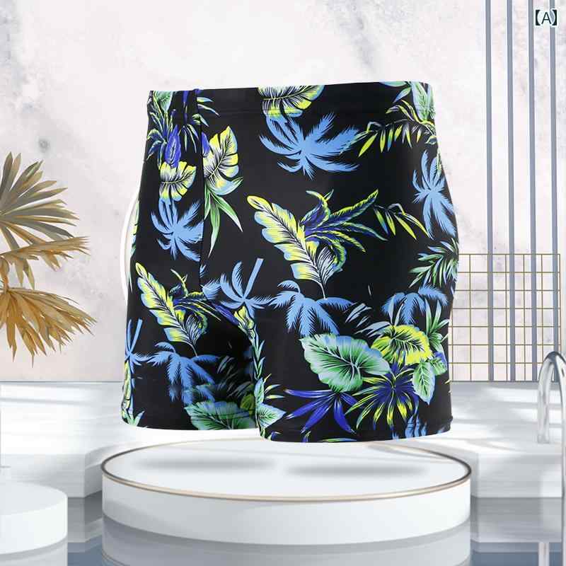 水着 スパッツ メンズ 水泳 パンツ 大人 男性 ゆったり 速乾 プリント 温泉 ボクサー スタイル 恥ずかしくない 水着 装備