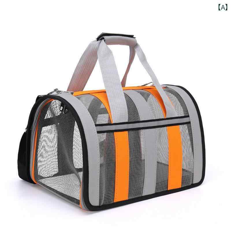 お出かけ 猫用 キャリーバッグ カート ペットの 通気性の ある 外出 バッグ 猫用 ポータブル 折りたたみ 式 ワンショルダー クロス ボディバッグ 手持ち ...