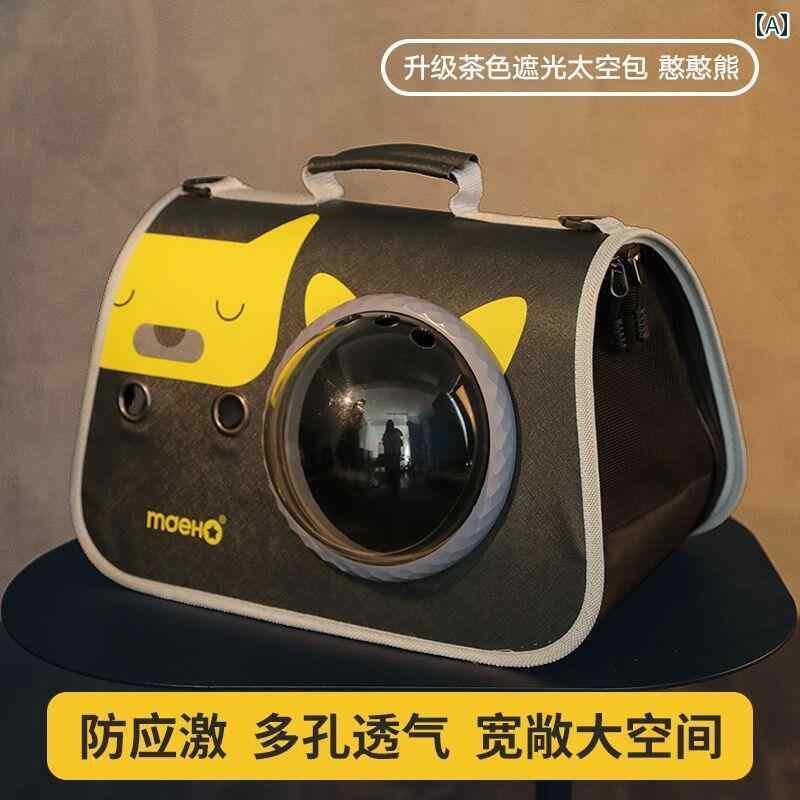 お出かけ 猫用 キャリーバッグ カート 猫用 バック パック 外出用 ポータブル バッグ ペット 宇宙 カプセル メッセンジャー ケージ 子猫と 犬 用品