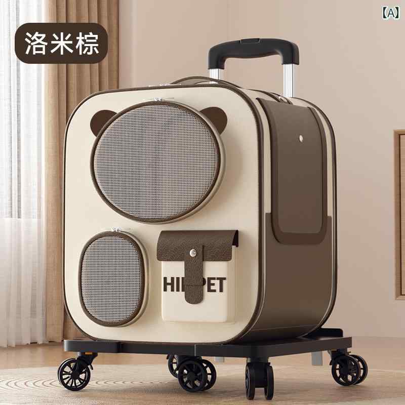 お出かけ 猫用 キャリーバッグ カート 猫用 バッグ ポータブル 外出用大容量 猫と 犬用 ストレス 解消 ..