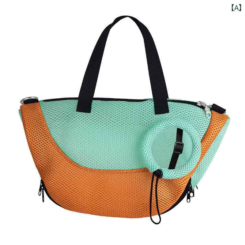 お出かけ 猫用 キャリーバッグ カート 夏用の ポータブル 猫用 バッグ 通気性 クロス ボディ 抗 ストレ..