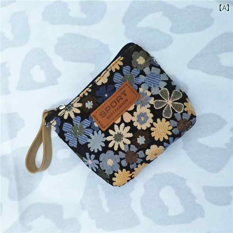 キーケース コンパクト 財布 女の子用 カードホルダー 高齢者用 イヤホン ホルダー 小銭入れ キーホル..