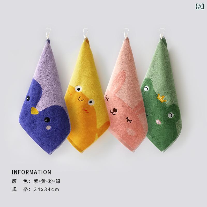 生地がいい ハンドタオル フェイスタオル 子供用 スクエアタオル 綿 コットン 洗顔用 小さい タオル 幼稚園 専用 フェイス ワイプ 手拭き ソフト 吊り下げ 家庭用 吸収性