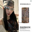 バンダナ おしゃれ ターバン アメリカン レトロ ペイントの ヘッド スカーフ レディースの 三角 小さい 正方形の シルクスカーフ バンド ヒップ ホップ ス...