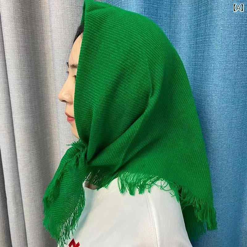 バンダナ おしゃれ ターバン のの ヘッド スカーフ 女性 ノスタルジックな 村の 少女 赤い 老人 バンド 四角い 田舎 風の 昔ながらの パフォーマンス 写真 暖かい