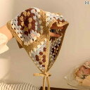 バンダナ おしゃれ ターバン メイラード レトロ ニット スカーフ レディース ターバン 三角 海辺 編組 ヘア スカーフな 牧歌的な バンド 帽子