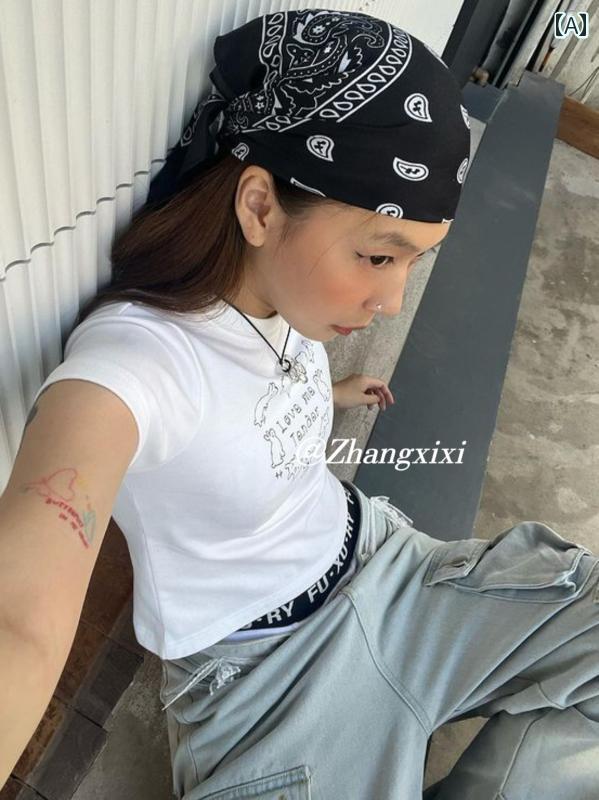 バンダナ おしゃれ ターバン アメリカン イン ホット ガール ヒップ ホップ パンク ロック ベーシックスタイル カシュー フルーツ ヘッド スカーフ 帽子 スクエア