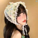 バンダナ おしゃれ ヘアアクセサリー 春夏 レディース 高級 蝶 レースの ヘッド スカーフ 田園 風の 三角形の フレンチ ドレス ヘア タイ バンド