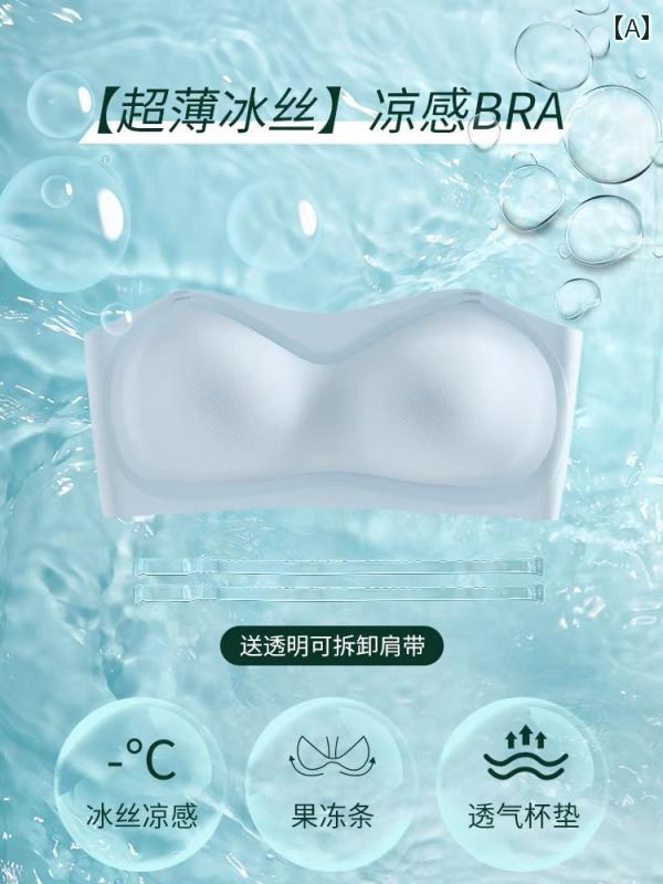 ブラ トップ チューブ toppu チューブトップブラ ストラップレス小 胸 大きい 女性 外側に 拡張 ギャザ..