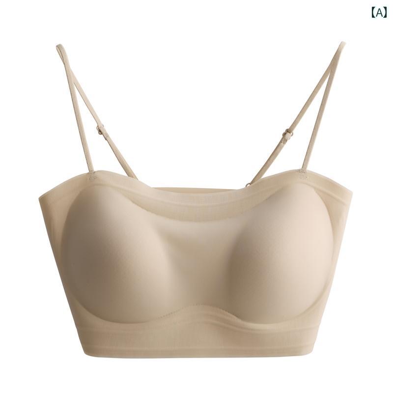 ブラ トップ チューブ toppu ハイエンド 欧米の シームレスで クールな 薄型 美しい バック キャミソー..