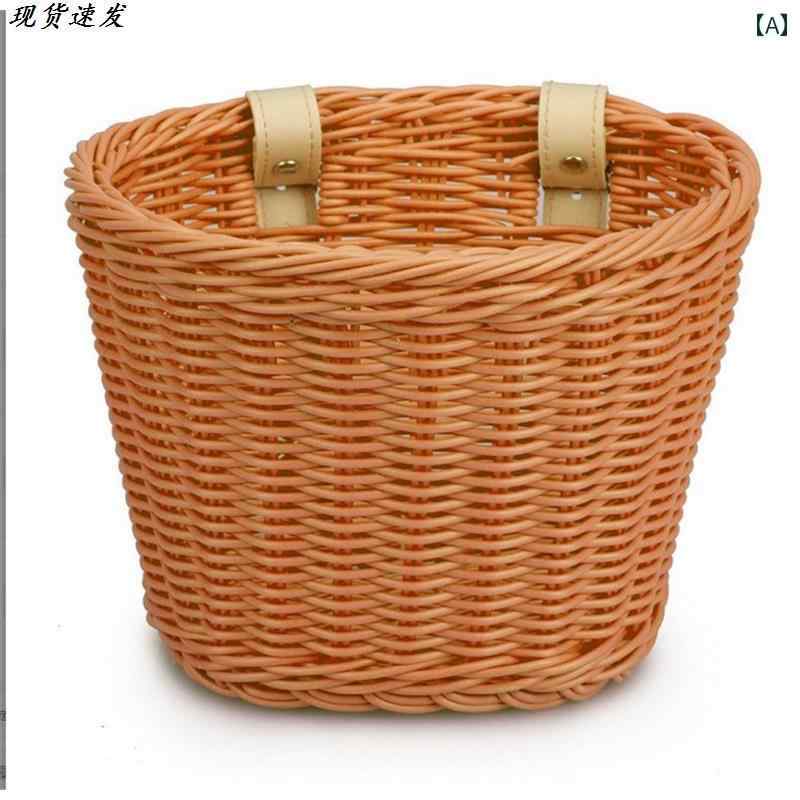 Baskets - 自転車 かご サイクリング 子供用 自転車 バスケット スクーター 散歩用 アーティファクト フロント アクセサリー 編み込み レトロ バランス カー