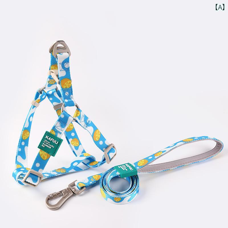 ハーネス リード ワンちゃん用 犬用 リード ロープ チェーン 小型 犬 中型 大型 テディ 脱走 防止 ベスト プリント ハーネス