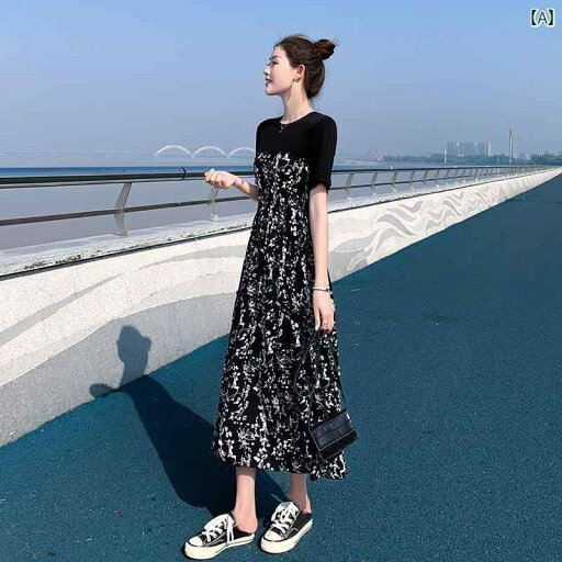 レディース ワンピース ロング丈 フランス の 婦人服 2025夏の 花柄 シフォン 半袖 ワンピース レディース ワンピース ロング丈 フランス の 婦人服 2025夏の 花柄 シフォン 半袖 ワンピース