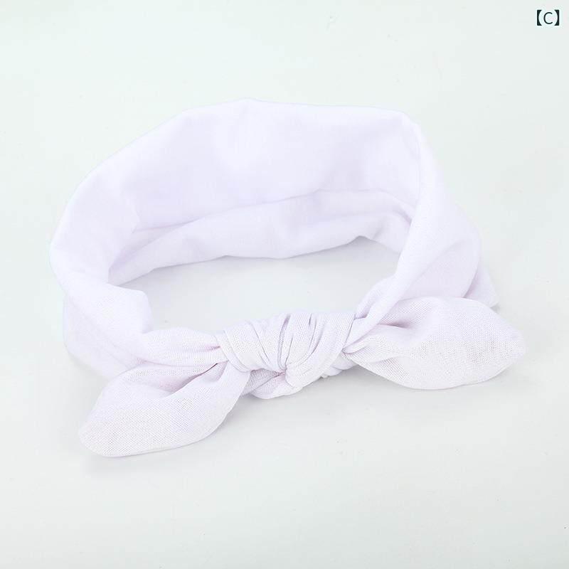 LAONsChoiceのヘッド アクセサリー バンド 子供用 リボン 無地 ヘッド バンド 女の子用 ウサギ 耳 小さい 額 ヘア アクセサリー｜アングル3