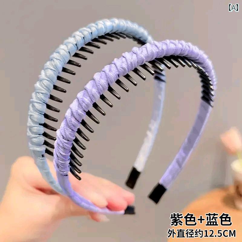 ヘッド アクセサリー バンド 子供用 ヘア プレス ヘッド バンド 女性用 洗顔 2025年 新型 歯 付き 滑り..