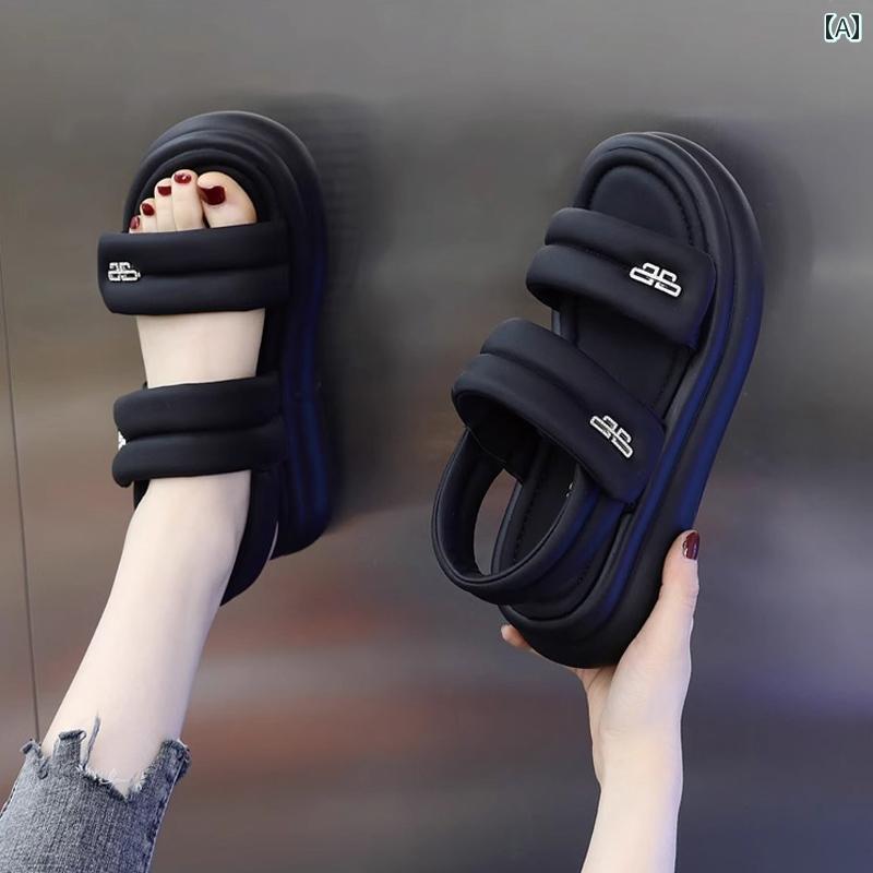 キッズ サンダル フィット感 女の子 サンダル 夏 2025新 子供 靴 大きいサイズ プリンセス ソフト ソール ビーチ シューズ