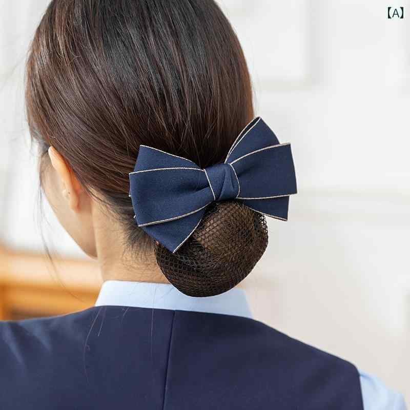 キュート ヘアアクセアリー ピン プロ ヘア フラワー レディース ネット バッグ スチュワーデス ドクター ナースバンク ホテル ワーク ピン ヘッド ドレス アクセサリー