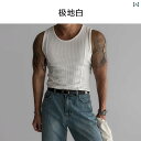 タンクトップ メンズ シンプル プリマの 夏用 メンズ 筋肉を 見せる ウエスト コート ベスト 縦縞の アメリカンフィットネス 伸縮性 スリムフィット Tシャ...