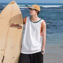 タンクトップ メンズ シンプル 冷感 速乾 ベスト メンズ 夏 薄手 スポーツフィットネス ノースリーブ Tシャツ ゆったり ウエスト コート 服
