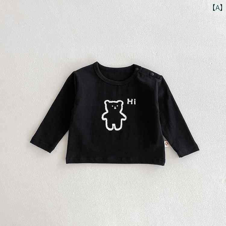 ベビー服 半袖 快適 子供用 レイヤリング シャツ 秋服 春秋 ベビー かわいい 長袖 Tシャツ 男の子と 女..