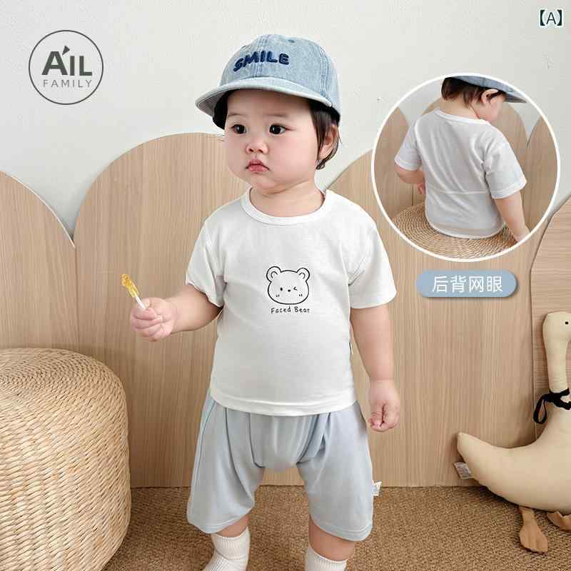 ベビー服 半袖 快適 ベビー 夏 薄手 半袖 Tシャツ 綿 男の子 A型 トップス 子供服 夏服 80ヤード