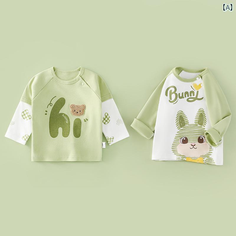 ベビー服 半袖 快適 2枚 セット 子供用 Tシャツ 長袖 春秋 ベビー 服 春服 男の子 女の子 シャツ トッ..