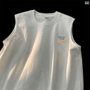 タンクトップ メンズ シンプル アメリカン 綿 ベスト メンズ 夏 薄手 ファッション スポーツ ホワイト ノースリーブ Tシャツ カジュアル 速乾 ウエスト ...