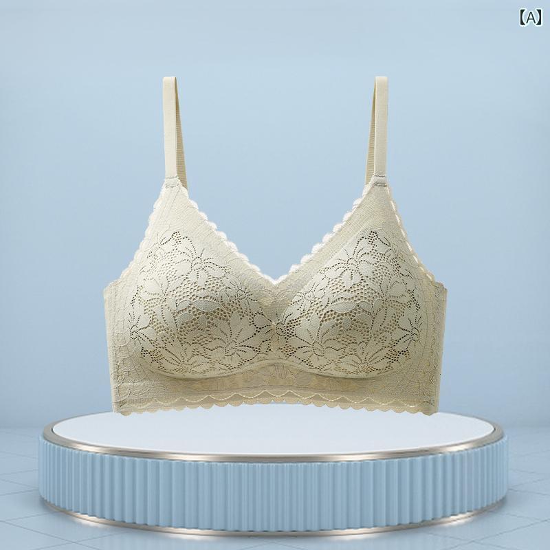 レディース ブラ フィット マ オレ ン 下着 レディース ギャザー小 胸 秋冬 ブラジャー サイド バストを 収集 し 垂れを 防ぎます 美しい 背中 シームレス レース ブラ