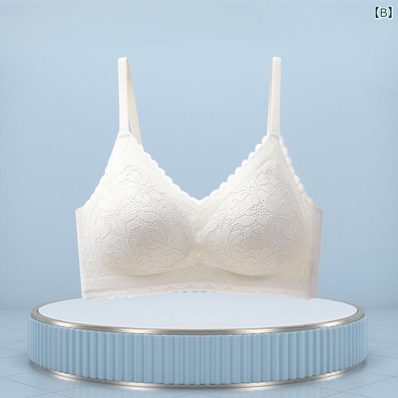 レディース ブラ フィット マ オレ ン 下着 レディース ギャザー小 胸 秋冬 ブラジャー サイド バストを 収集 し 垂れを 防ぎます 美しい 背中 シームレス レース ブラ