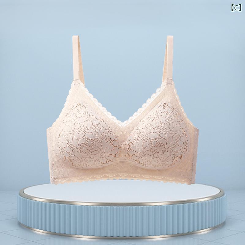レディース ブラ フィット マ オレ ン 下着 レディース ギャザー小 胸 秋冬 ブラジャー サイド バストを 収集 し 垂れを 防ぎます 美しい 背中 シームレス レース ブラ