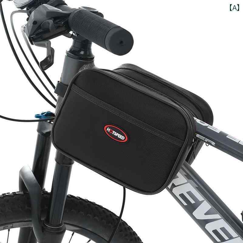 自転車用 パーツ 部品 自転車 バッグ マウンテンバイク フロント ビーム トップ チューブ サドルバッグ クロスビーム サイクリング スマートフォン アクセサリー