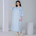 ガウン 快適 着心地 女性用 ナイトドレス 夏用 綿 特大 サイズ 太めの mm メンズ ナイトガウン オール シーズン ロング スカートから 足首までの パジ...