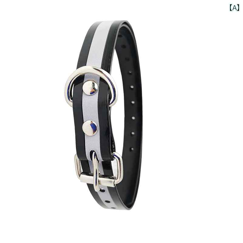 首輪 ワンちゃん用 TPU 反射 ゴムコーティング 防水 犬用 首輪 小型 中型 大型 犬用の 噛みつき 防止で..