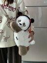 かわいい キッズショルダーバッグ おしゃれ リトル パンダ クロス ボディバッグ レディースバッグ 2024年 ぬいぐるみ 秋冬 かわいい ショルダーバッグ 子...