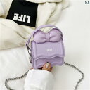 かわいい キッズショルダーバッグ おしゃれ 秋 韓国 ミニ 子供用 ショルダーバッグ リボン チェーン 付き 斜め がけ 小型 バッグ 高 見え 親子