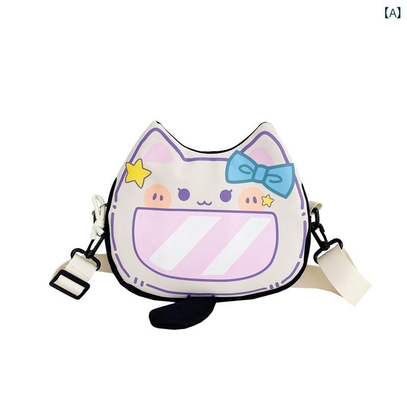 かわいい キッズショルダーバッグ おしゃれ かわいい 大きい 口 ミニ キャンバス バッグ 女性 2025 カ..